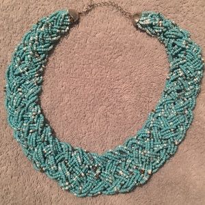 Turquoise Beaded Statement Necklace